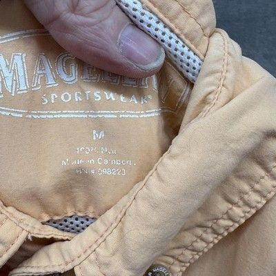 Magellan Sportswear Shirt Mens Medium Vented Fishing Outdoors Pockets Quick Dry