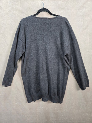 Neiman Marcus Women's Charcoal 100% Cashmere Pullover Sweater Size M 3