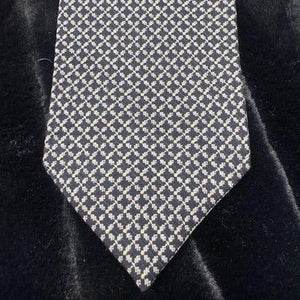 Giorgio Armani Silk Tie Navy Geometric Pattern Pre-Owned Made Italy 3