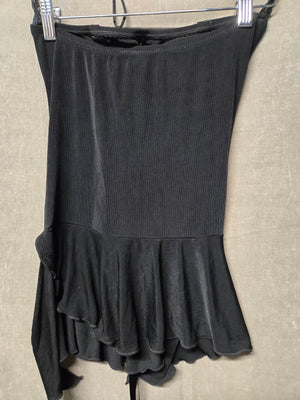 Gothic Vampire Escanté Women's Black Lace Up Corset Top Peplum Size S 2