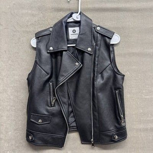 Mens Casual Biker Motorcycle Club Vest Biker Genuine Faux Leather Vest 2