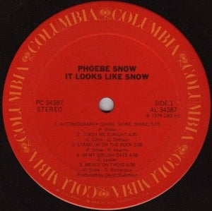 Phoebe Snow It Looks Like Snow Vinyl LP Record Used 3