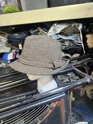 Country Gentleman Traveler Walking Hat Wool Size Large Brown Herringbone