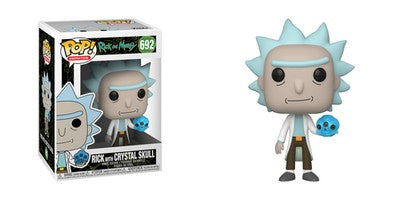 Funko Pop! Rick With Crystal Skull #692 Vinyl Figure Animation w/ Free Protector