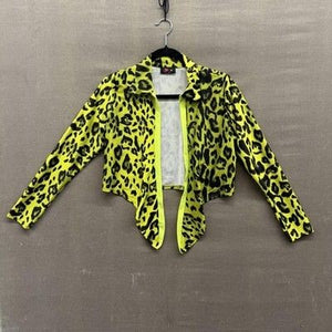 IMC Jacket Womens Medium Animal Print Long Sleeve Open Front Made in USA 1