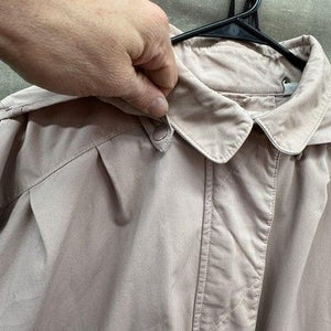 London Fog Jacket Mens XL Beige Hooded Anorak Snap Off Hood Zip Front Utility 3