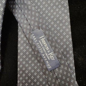 Herbert Johnson Silk Necktie Mens Classic Geometric Print Pre-Owned Good 1