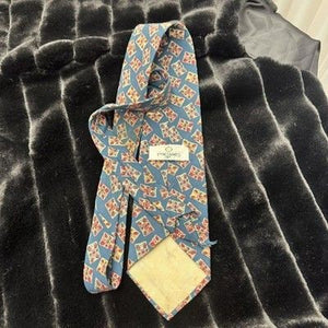 Tom James Silk Necktie Floral Geometric Pattern Pre-Owned Good Condition 2
