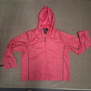 i6 Apparel Hooded Windbreaker Jacket Pink 3X New Without Tags Polyester 1