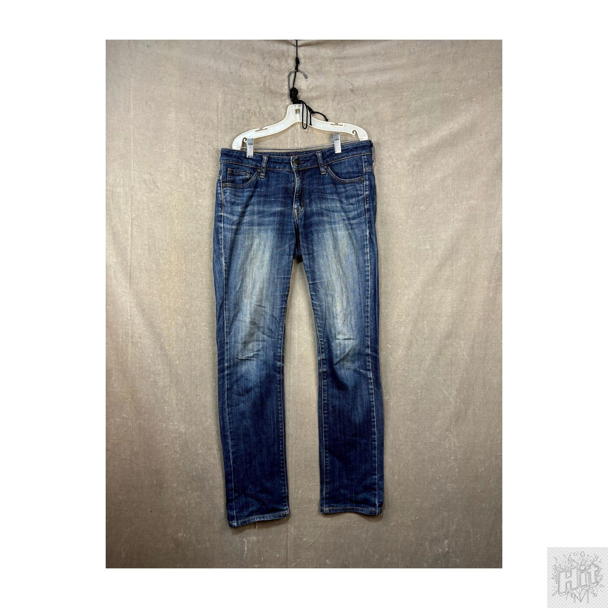 Uniqlo Straight Women's Jeans Size 27x33 Medium Wash Cuffed