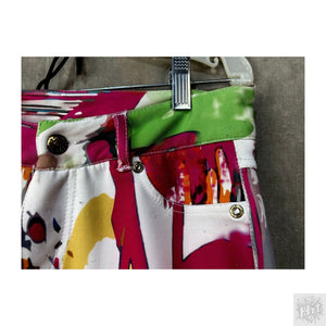 Unbranded Jogger Colorful Graffiti Print Women Pants Pockets Stretch Pre-Owned 2