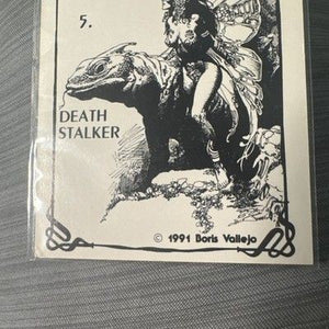 Boris Vallejo #5 Death Stalker Fantasy Art 1991 Collectible Trading Card 5