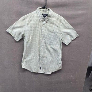 Abercrombie & Fitch Shirt Mens Medium Fitted Short Sleeve Button Down Casual 1