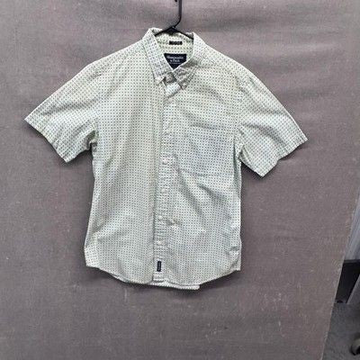 Abercrombie Fitch Shirt Mens Medium Fitted Short Sleeve Button Down Pre-Owned Ex