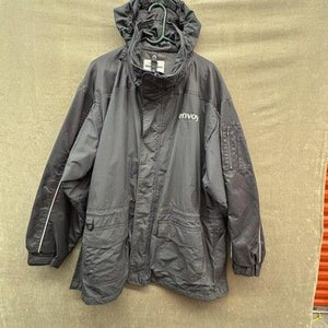 WearGuard Jacket Mens XL Gray Hooded Work Parka Nylon Envoy Logo Aramark 652EY 5