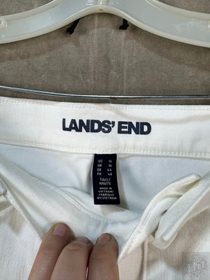 White Land's End Jeans - Women's Size 14 Tall, Classic Fit 2