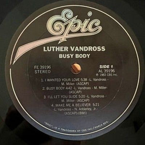 Luther Vandross Busy Body Vinyl LP Record 4