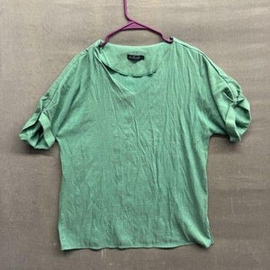 Kd Beautiful Shirt Womens Large Green Short Sleeve V Neck Lightweight Casual Top 3