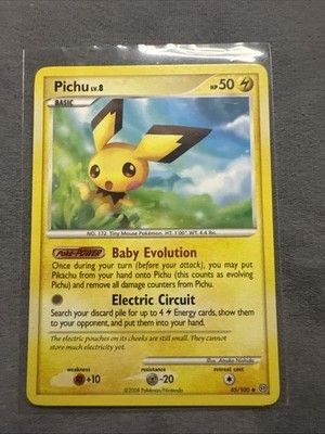 Pichu 93/123 Pokemon Diamond & Pearl Mysterious Treasures NM