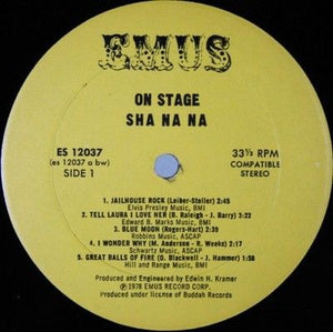 Sha Na Na On Stage Vinyl LP Record 5