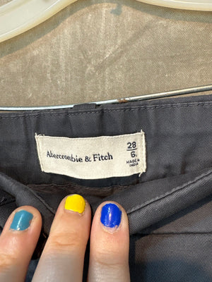 Abercrombie & Fitch Dress Pants Dark Gray Size 28 6 Good Condition Cotton Elasta 2