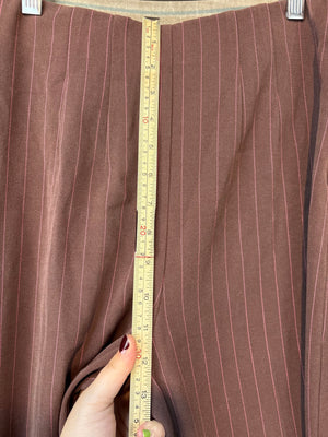 Super Slimmer Wide-leg Dress Pants Burgundy Pink Pinstripes Size 6 Good Conditio 5