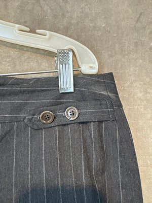 NINE WEST Dress Pants Dark Gray Light Gray Pinstripes Size 4P Good Condition 4