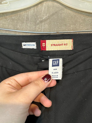 GAP Dress Pants Black Size 4 Ankle Good Condition Light Creasing 2