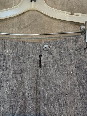 Chico's Design Women Trousers Gray Black Houndstooth Size 0 Good Condition Linen 4