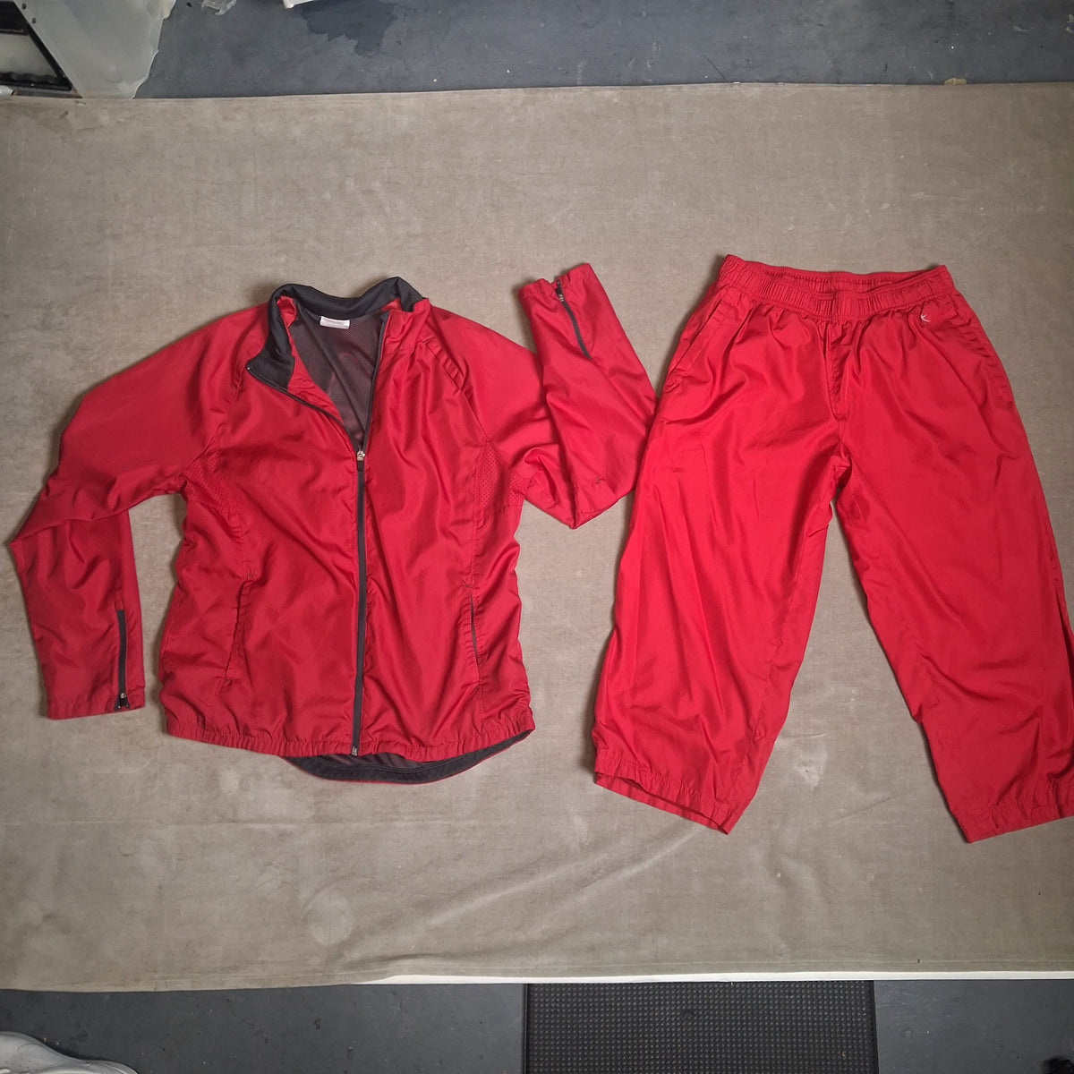DANSKIN NOW Girls' Red/Black Long Sleeve Track Suit Set Size L/G (12-14)