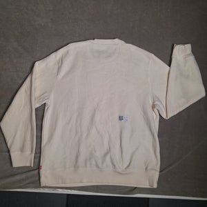 IZOD Mens Cream Logo Crewneck Pullover Sweatshirt Size XXL 3
