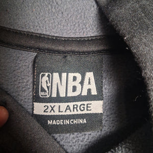 NBA Logo Men's Charcoal Fleece Pullover Hoodie Sweatshirt Size 2X Large 3