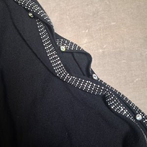 Frank Lyman Women's Black Rhinestone Dolman Sleeve Tunic Top Size XL 4