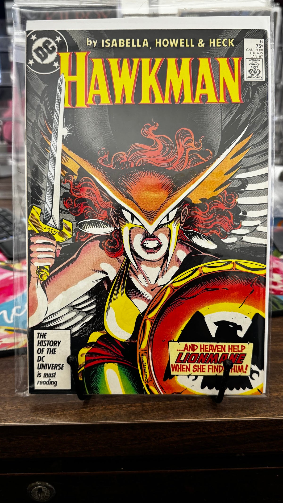 Hawkman (2nd Series) #6 (1986) DC VF+ 8.5 Copper Age Richard Howell Cover