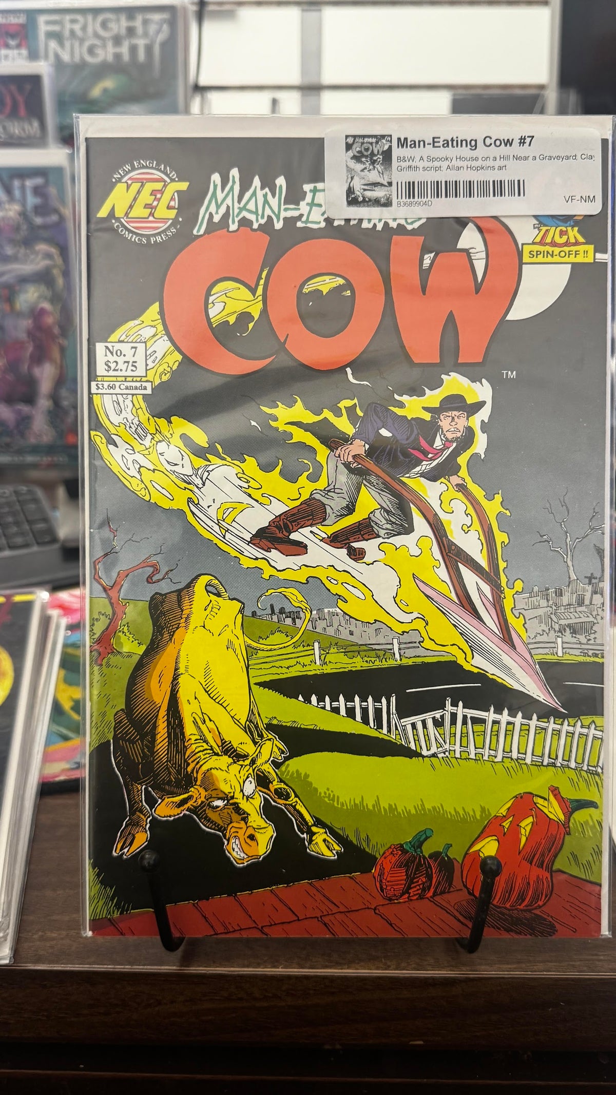 Man-Eating Cow #7 (1993) NEC VF- 7.5 Modern Age Allan Hopkins Cover Superhero