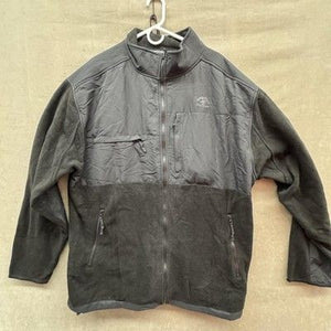Beverly Hills Polo Club Jacket Mens 2XL Black Gray Fleece Full Zip Pockets Logo 1