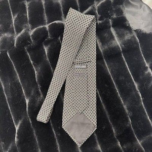 Giorgio Armani Silk Tie Navy Geometric Pattern Pre-Owned Made Italy 4