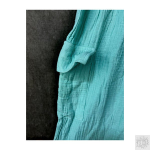 Jolie Wide-Leg Pants Green Elastic Waist Pockets Size M Pre-Owned 4