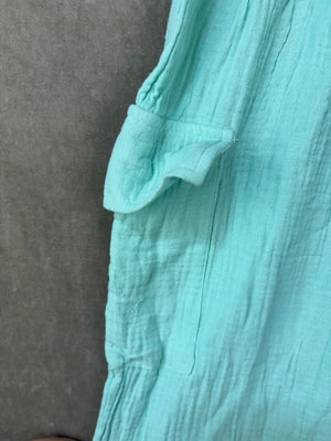 Jolie Wide-Leg Pants Green Elastic Waist Pockets Size M Pre-Owned 4