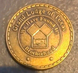 Masonic Grand Lodge Of Texas 1995 Farris L Benham Grand Master Coin Used 2