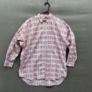 Alyssa Brooke Shirt Womens 2XL White Red Paisley Print Button Up Long Sleeve Top 5