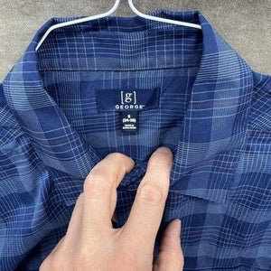 George Shirt Mens Small Plaid Short Sleeve Button Up Pocket Lightweight Casual 3