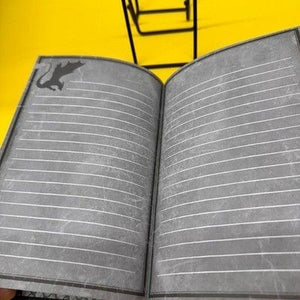 Black Faux Snakeskin Dragon Journal Silver Clasp Hardcover Notebook Pre-Owned 4