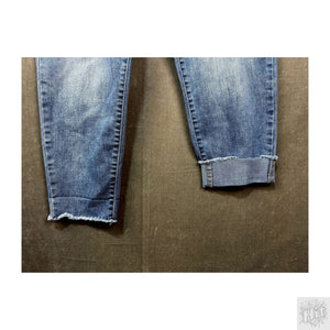 Aeropostale Women Denim Jeans Boyfriend Fit Size 17 Medium Wash Distressed Used 4