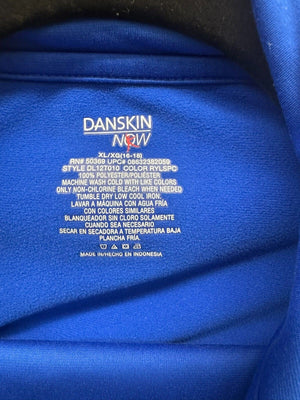 Danskin Jacket Blue White Trim Fitted XL 16-18 Pre-Owned Good Condition 3