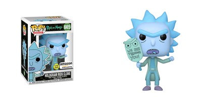 Funko Pop Vinyl Figure Hologram Rick Clone 659 New Free Protector