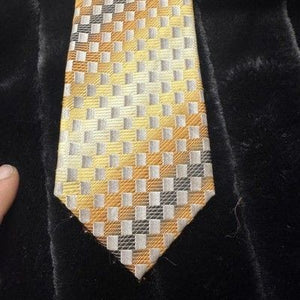 Alexander Julian Colours Tie Mens Geometric Check Woven Polyester Dress Necktie 1