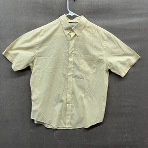 Croft & Barrow Shirt Mens Medium Yellow Short Sleeve Button Up Pocket Easy Care 5
