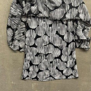 Adele May Batwing Top Womens Small Abstract Print Dolman Sleeve Blouse Pre-Owned 4