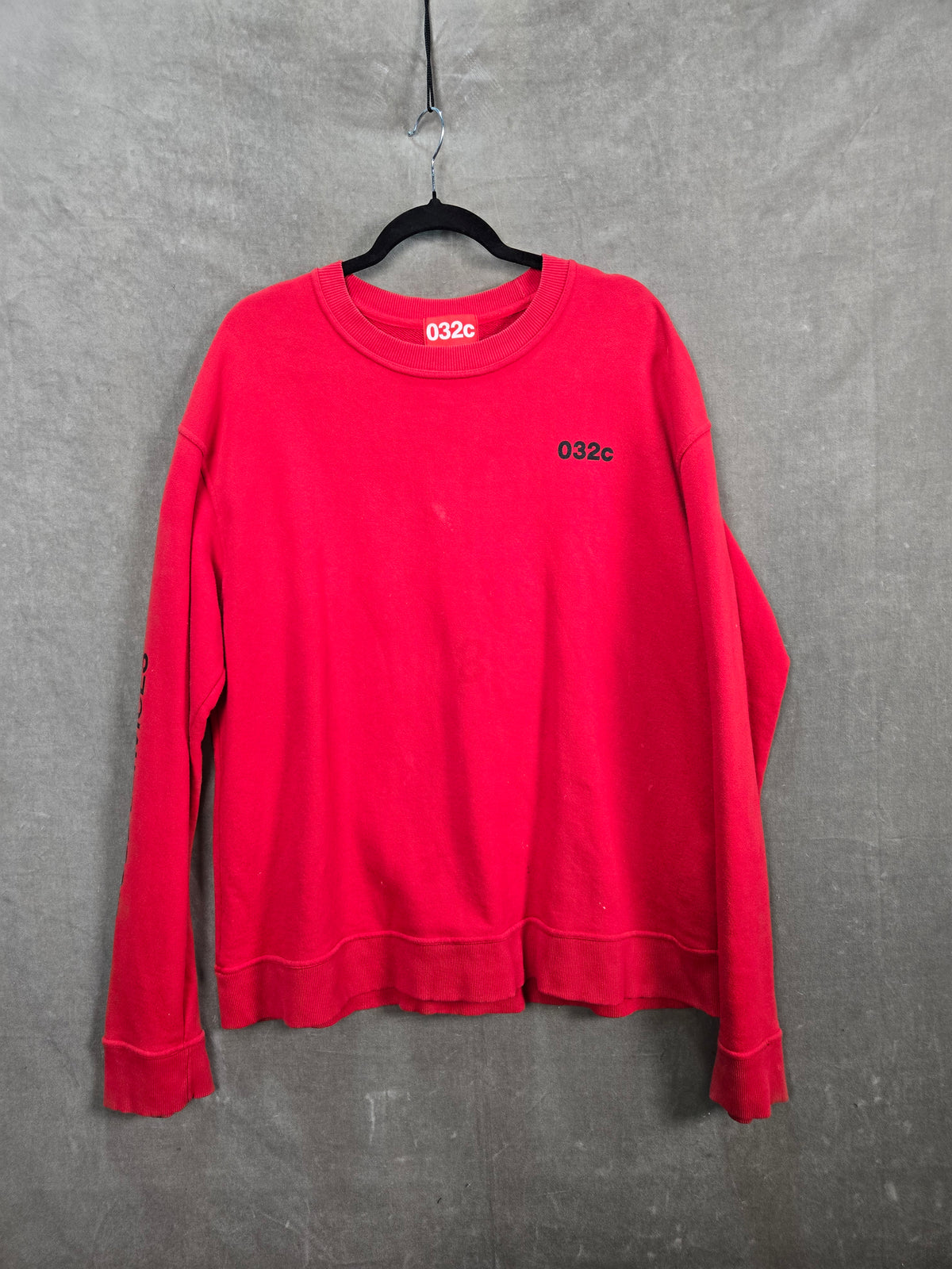 032c Workshop Kreuzberg Red Graphic Crewneck Sweatshirt Size L